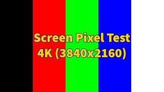 Screen Pixel Test 4K 3840x2160  Main Colors [upl. by Auhel]