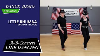 LITTLE RHUMBA  Line Dance Demo amp Walk Through [upl. by Kalmick474]