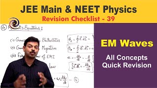 Electromagnetic Waves  Revision Checklist 39 for JEE amp NEET [upl. by Keg]