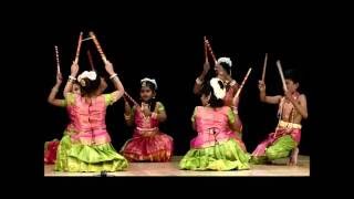 Kolattam Folk Dance by students at 5th Annual Concert of Aradhana School of Dancing [upl. by Vanzant]