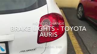 Toyota Auris  Changing Brake Lights [upl. by Tigram]