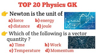 Physics GK Questions  General Science  Science gk in English  Science gk  R S GK [upl. by Arraek]