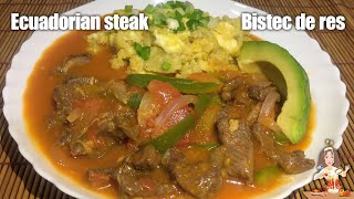 BISTEC DE CARNE🇪🇨  Ecuadorian steak [upl. by Terra]