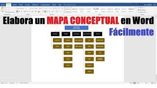 CÓMO HACER UN MAPA CONCEPTUAL EN WORD FÁCILMENTE [upl. by Yorztif]