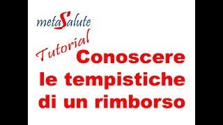 METASALUTE tutorial tempistiche per rimborso [upl. by Starlin]