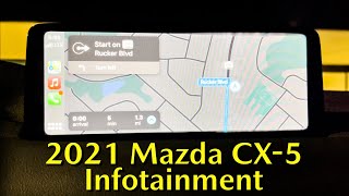 2021 Mazda CX5 Infotainment  IN DEPTH LOOK of 1025” System amp CarPlay Explained [upl. by Yrrej]