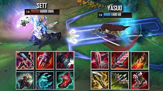 MATHEMATICALLY CORRECT SETT vs YASUO FULL BUILD FIGHTS amp Best Moments [upl. by Irrabaj]