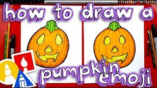 How To Draw The Pumpkin Emoji [upl. by Anelhtak360]