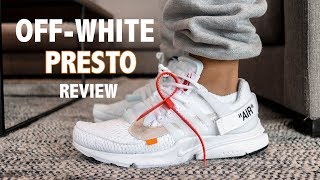 OFF WHITE NIKE AIR PRESTO WHITE ON FOOT REVIEW  A SNEAKER LIFE [upl. by Rem247]