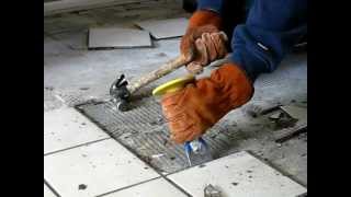 HOW TO REMOVE TILE THE EASY WAY  Be Your Own Handyman  Home [upl. by Audley]