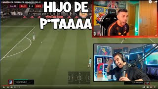 AURONPLAY REACCIONA A 5 MINUTOS DE CABRE0S DE DjMaRiiO EN FIFA 21😂 [upl. by Sirrah]