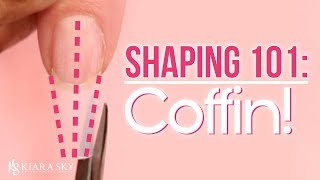 📐Shaping the Perfect Coffin Nail ⚰️ Nail Shape 101 ✨How to File Your Nails [upl. by Eiba966]