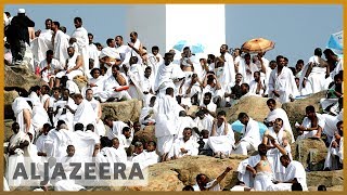 Hajj pilgrims descend on Mount Arafat [upl. by Rialcnis]