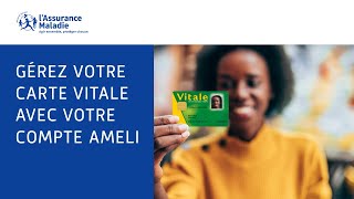 Tutos ameli  Déclarez en ligne la perte le vol ou le dysfonctionnement de votre carte Vitale [upl. by Elleunamme]