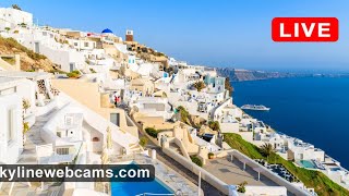 🔴 Recorded live footage webcam from Santorini  Greece [upl. by Mischa859]