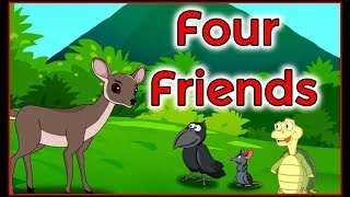 Four Friends  English Cartoon  Panchatantra Moral Stories  Maha Cartoon TV English [upl. by Hannazus]