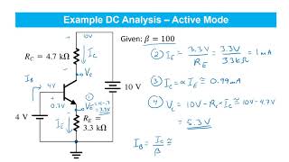 43 BJT Circuits at DC [upl. by Nuahc]