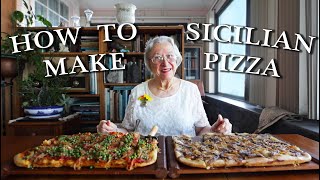 Sicilian Pizza  Kitchen on the Cliff with Giovanna Bellia LaMarca [upl. by Anaer680]