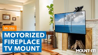 Motorized Fireplace TV Wall Mount  MI386 Features [upl. by Eejan]