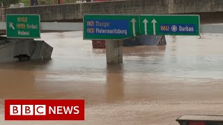 At least 45 dead in South Africa floods  BBC News [upl. by Amitaf]