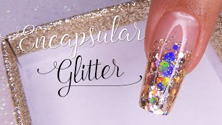 Como Fazer Unha Encapsulada Com Glitter Flocado Degradê [upl. by Sothena734]